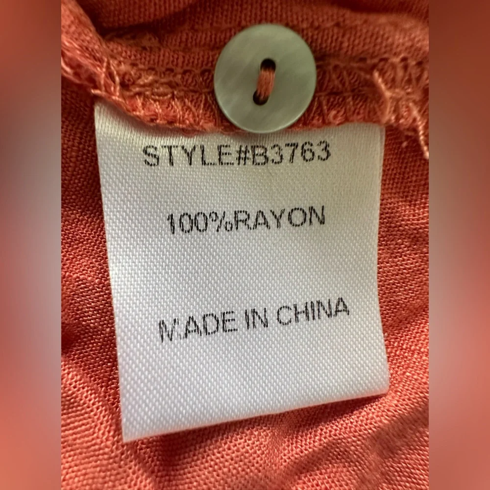 Rust-colored Ruffled Swing Top - Size Small - Picture 4 of 7